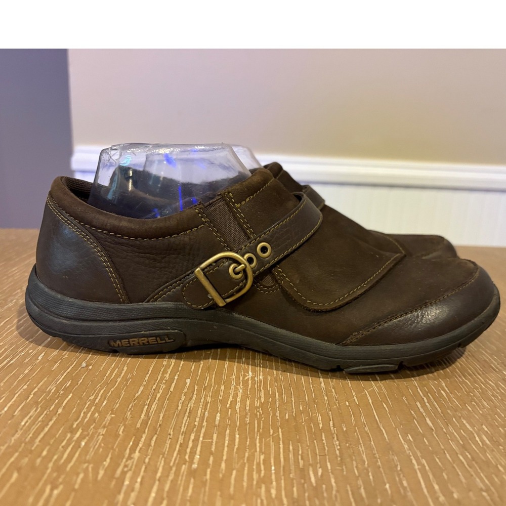 Merrell Dassie Buckle Sp On Shoes Leather Womens 10 Brown J69082